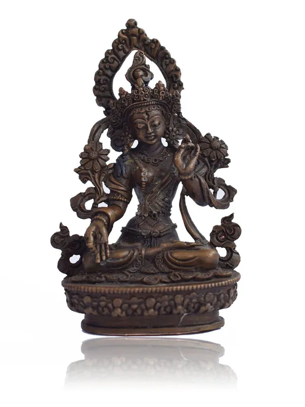 Statue de la déesse Tara blanche – Cuivre