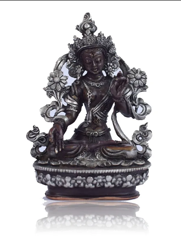 Statue rituelle de Tara Blanche – Cuivre