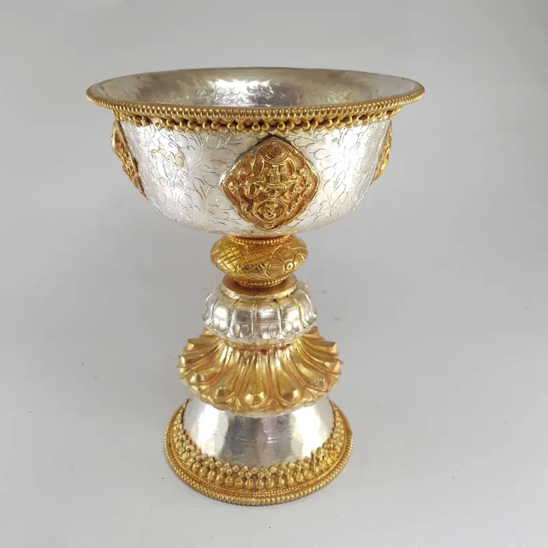 Lampe à beurre plaquée argent
