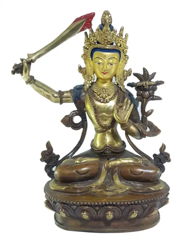 Statue bouddhiste de Manjushri – Cuivre