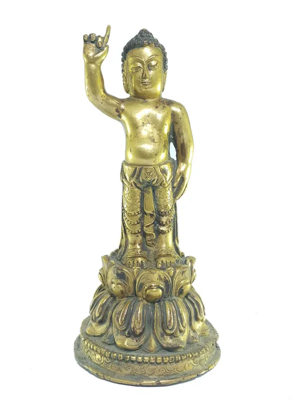 Statue tibétaine du bébé Bouddha