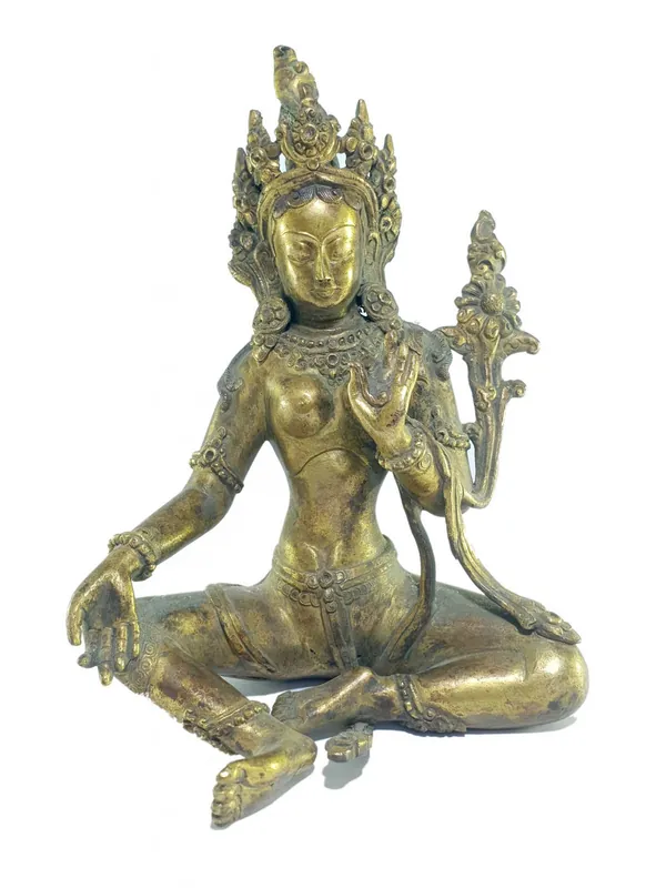 Statue de Green Tara de 15 cm