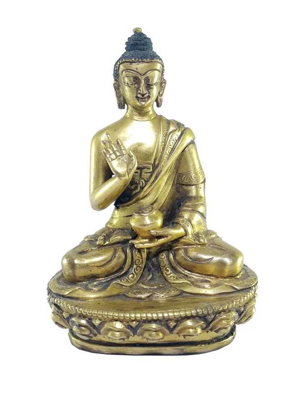 Statue rituelle du Bouddha Amoghasiddhi