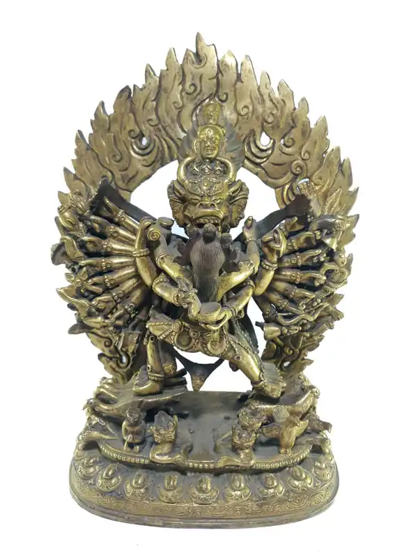 Statue tibétaine de Yamantaka