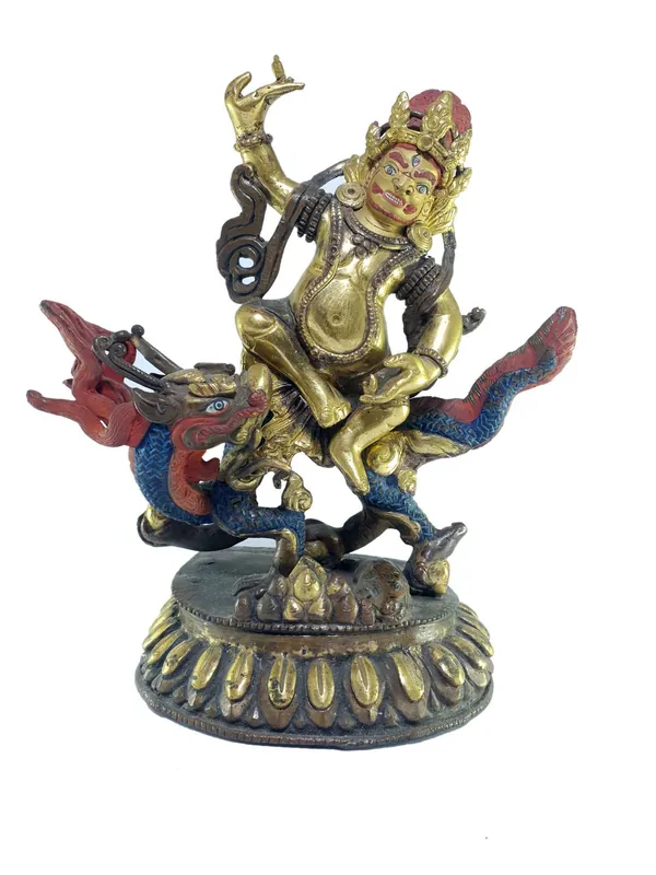 Statue bouddhiste de Jambhala – Cuivre