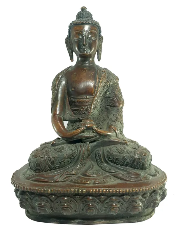 Statue bouddhiste artisanale d’Amitabha Bouddha