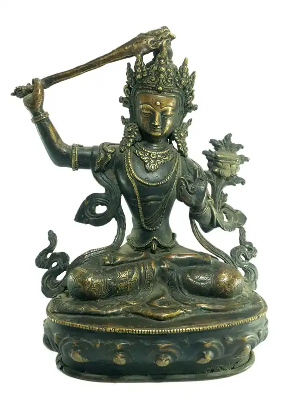 Statue de Manjushri tibétain – laiton