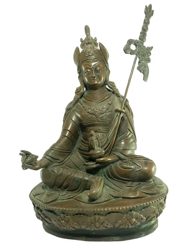 Statue en cuivre du Guru Padmasambhava