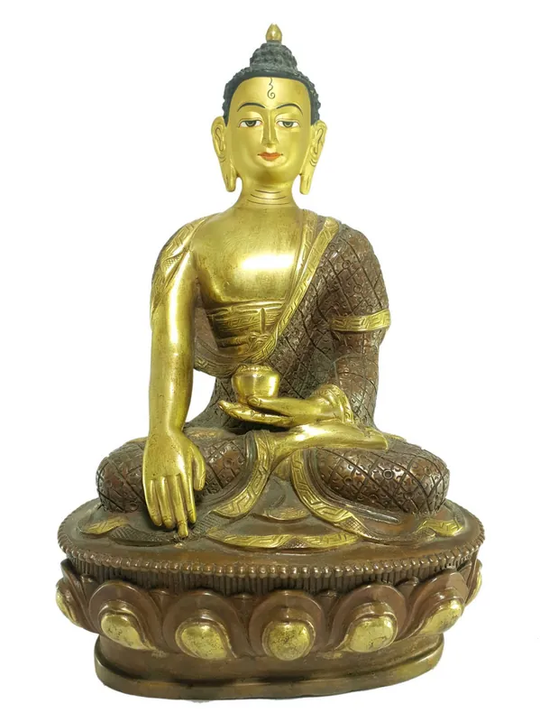 Statue bouddhiste du Bouddha Shakyamuni – Cuivre