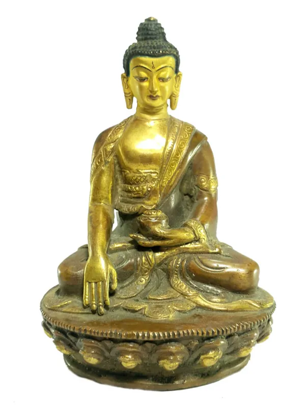 Statue traditionnelle de Shakyamuni Bouddha – Cuivre