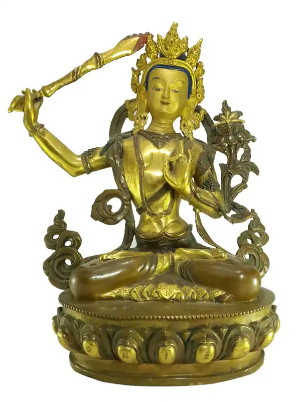 Statue tibétaine de Manjushri – Cuivre