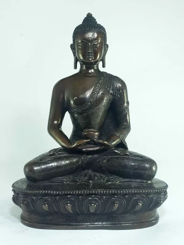 Statue en cuivre d’Amitabha Bouddha