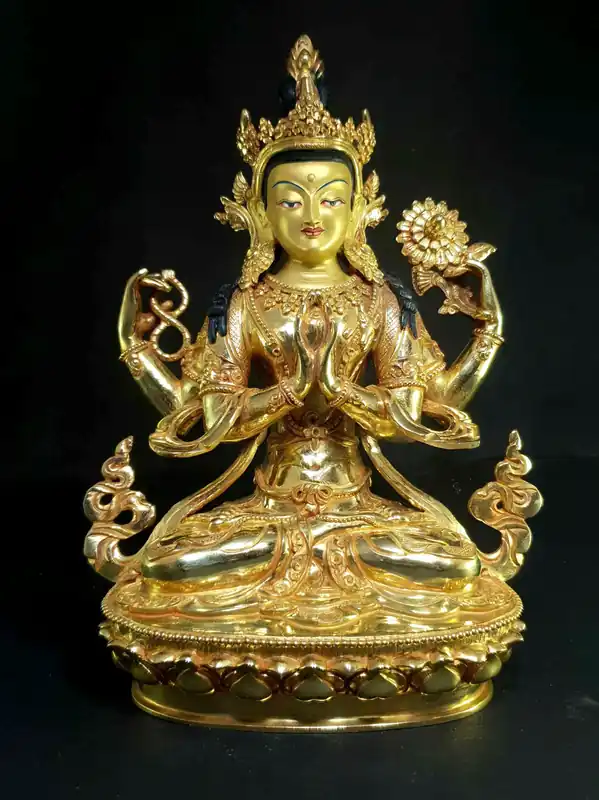 Statue en cuivre d’Avalokiteshvara