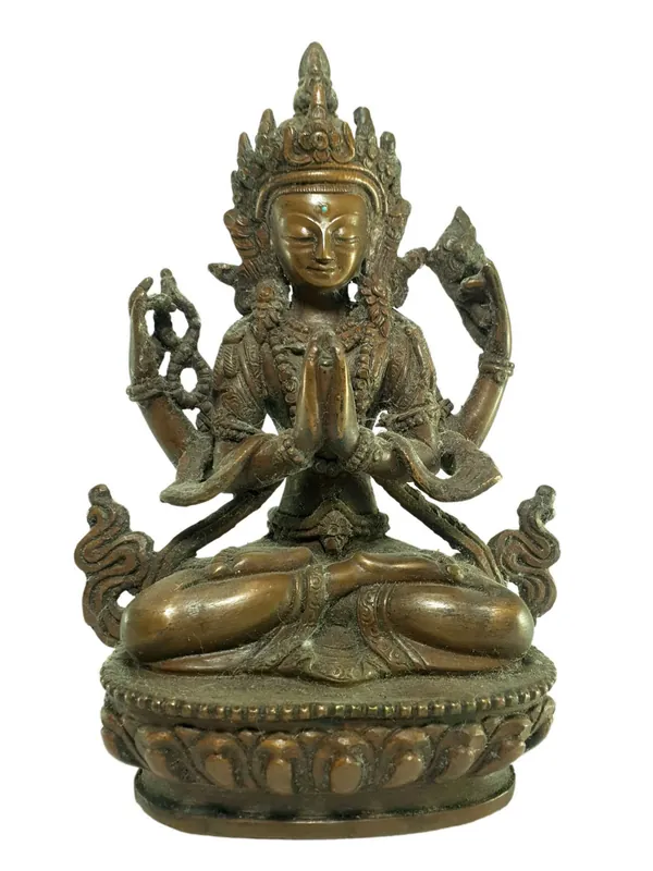 Statue en cuivre d’Avalokiteshvara