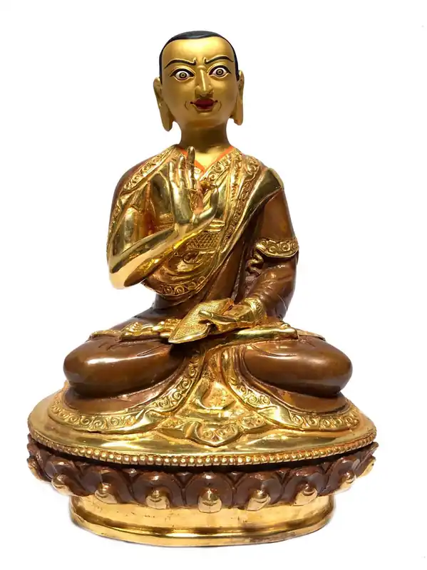 Statue traditionnelle de Tsongkhapa