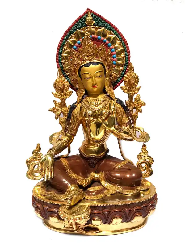 Statue de la Bouddhiste Tara Verte