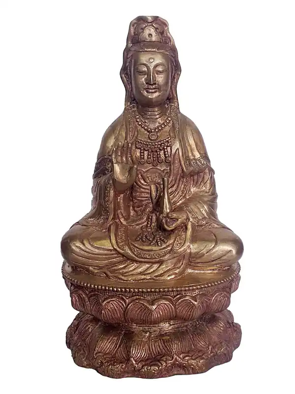 Statue d’Avalokitesvara – Cuivre et Or