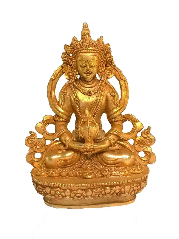 Statue en cuivre plaqué or d’Aparimita