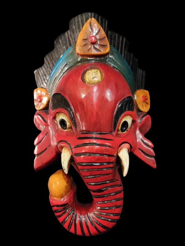 Masque en bois de Ganesh