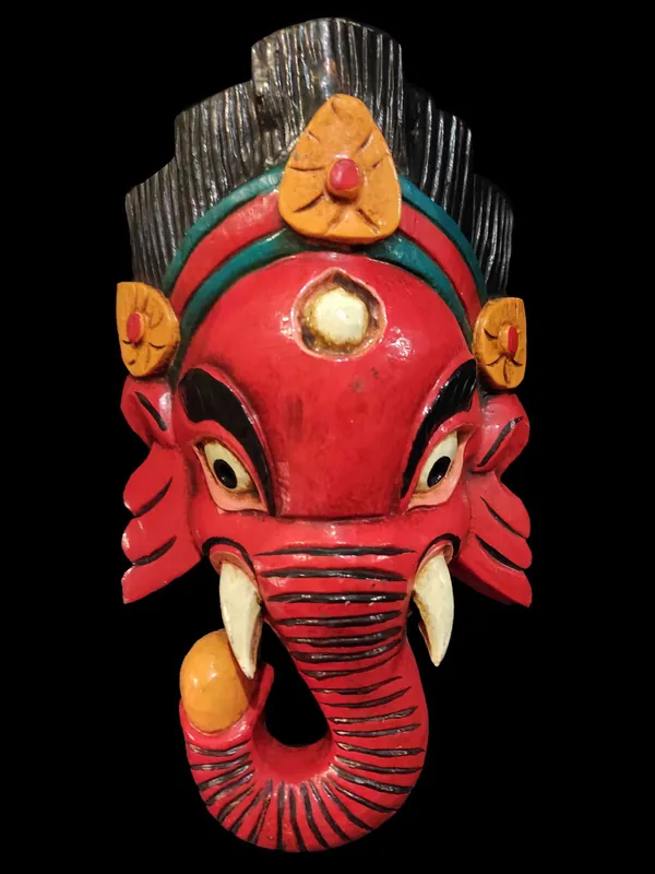 Masque en bois de Ganesh