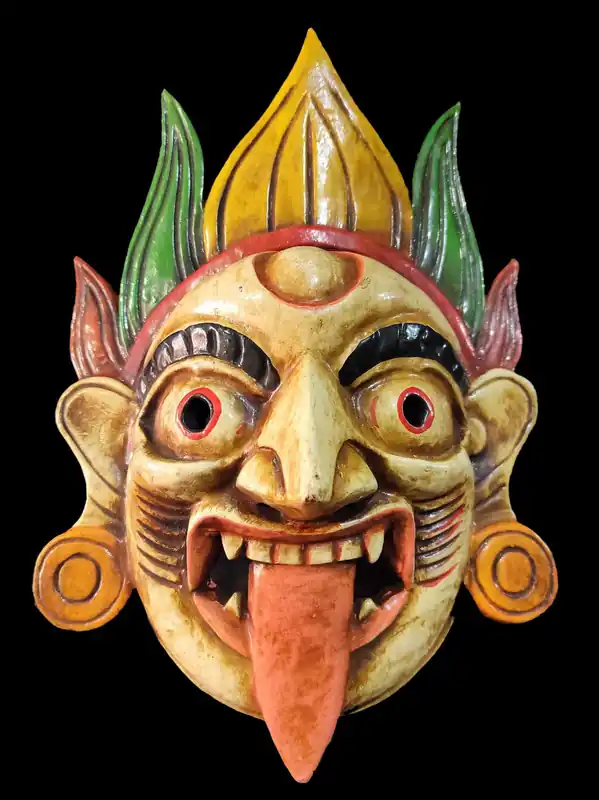 Masque en bois de Kali