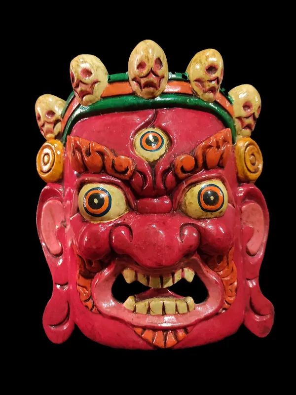 Masque en bois de Ganesh fait main
