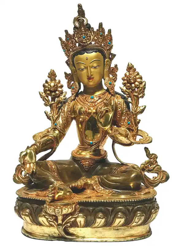 Statue de qualité monastique de Tara Verte