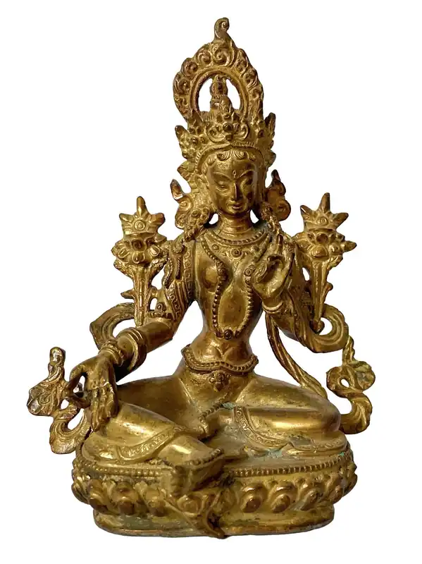 Statue de la déesse Tara verte