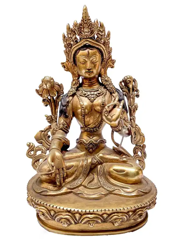 Statue artisanale de la Tara Blanche tibétaine