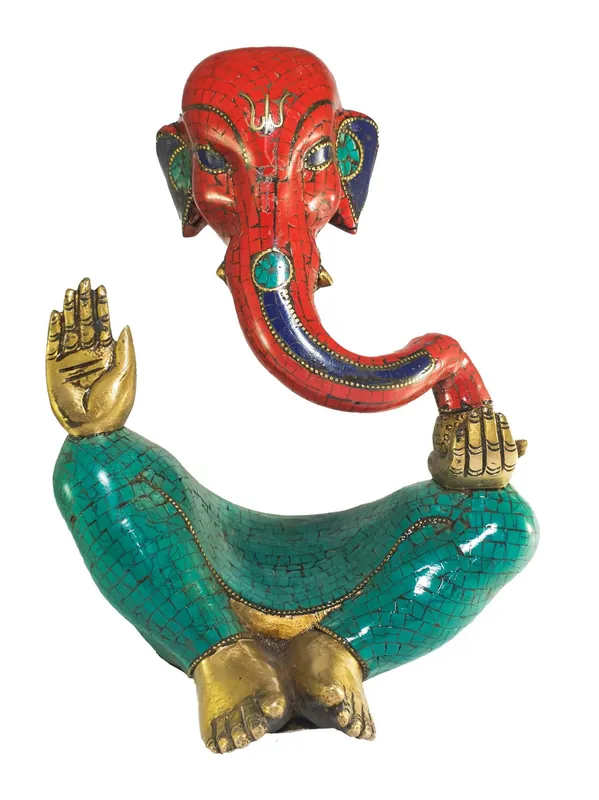 Statue de Ganesh – Laiton et Pierre