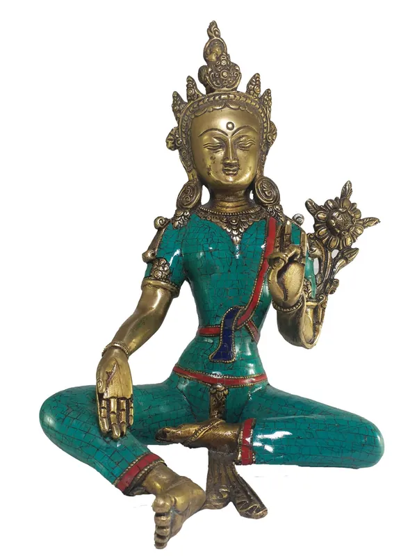 Statue rituelle de la déesse Verte Tara