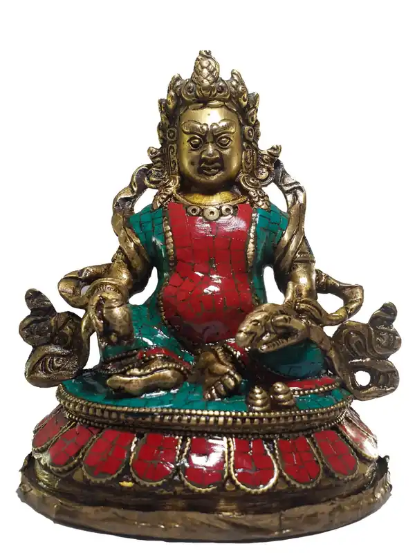 Statue de Jambhala – Laiton et Pierre
