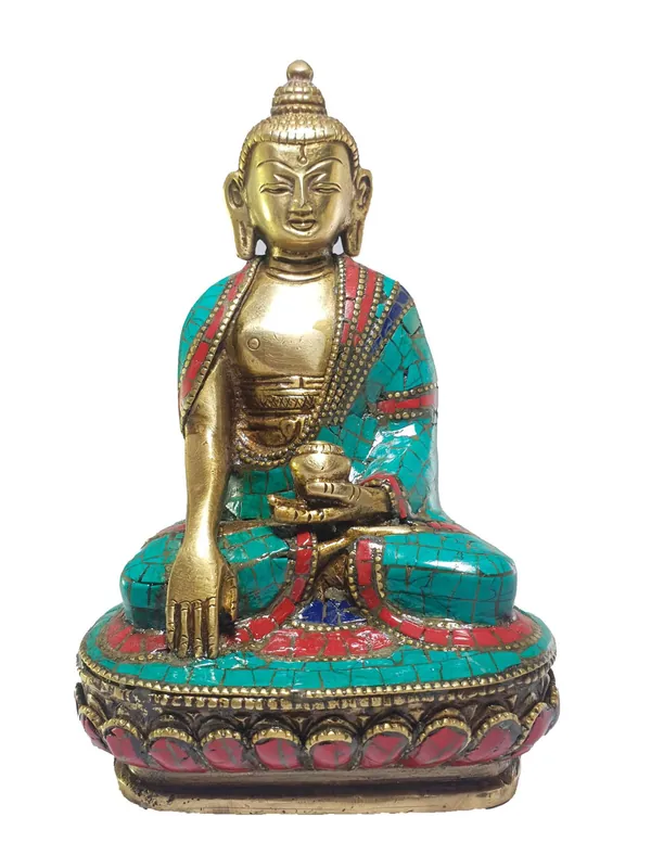 Statue bouddhiste artisanale de Shakyamuni Bouddha
