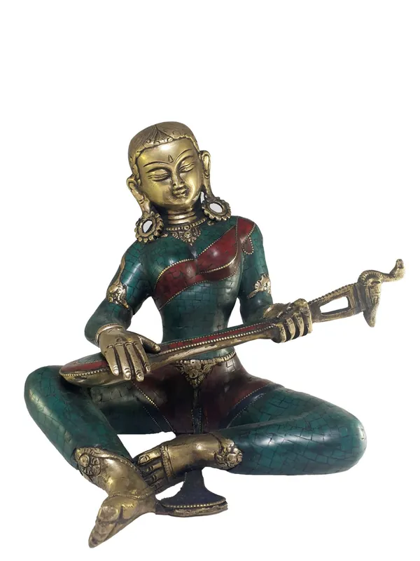 Statue bouddhiste de Saraswati