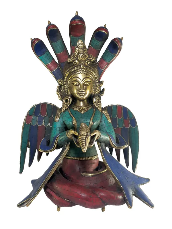 Statue tibétaine de Naga Kanya