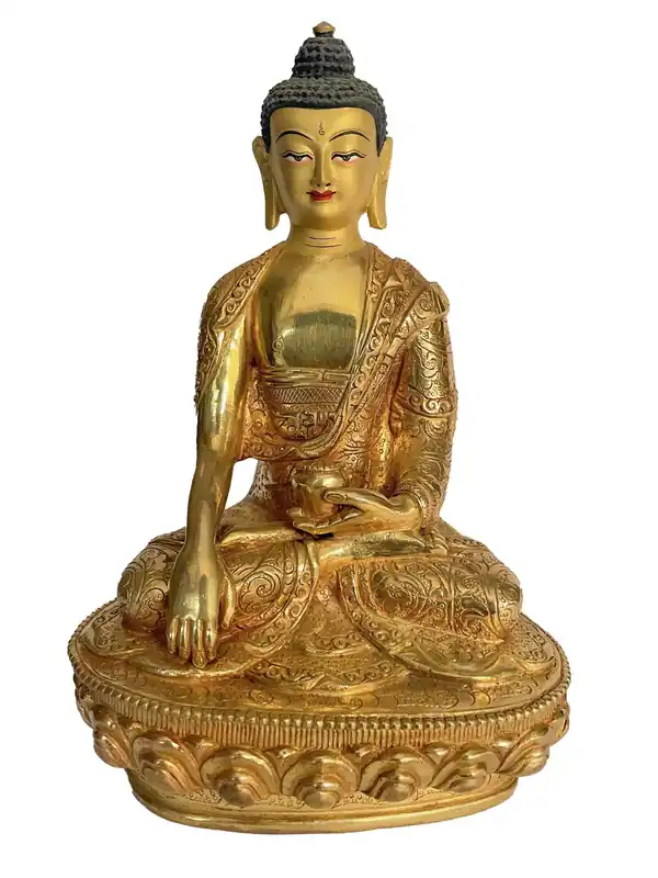 Statue tibétaine faite à la main de Bouddha