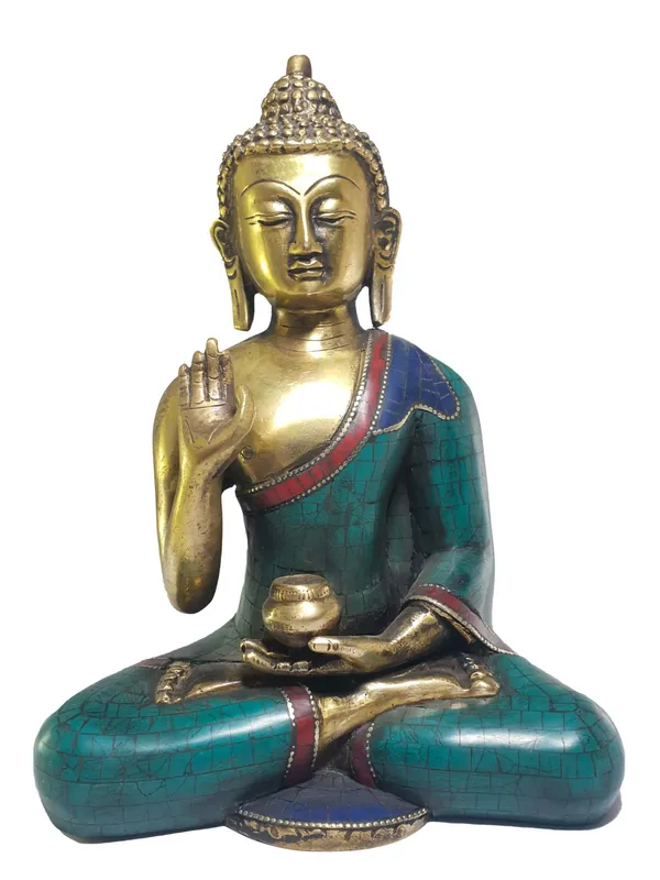 Statue traditionnelle d’Amoghasiddhi Bouddha