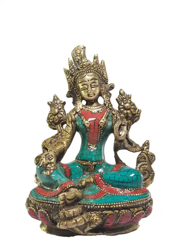 Statue traditionnelle de la déesse Verte Tara