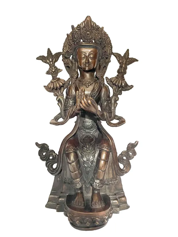 Statue traditionnelle du Bouddha Maitreya