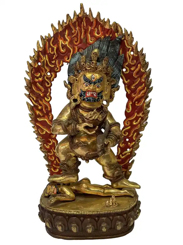 Statue de Jambhala – Cuivre plaqué or