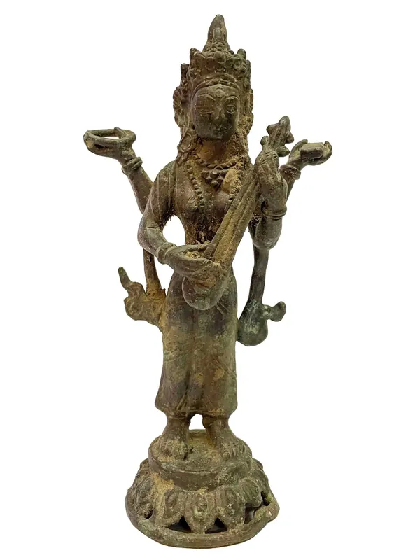 Statue tibétaine de Saraswati