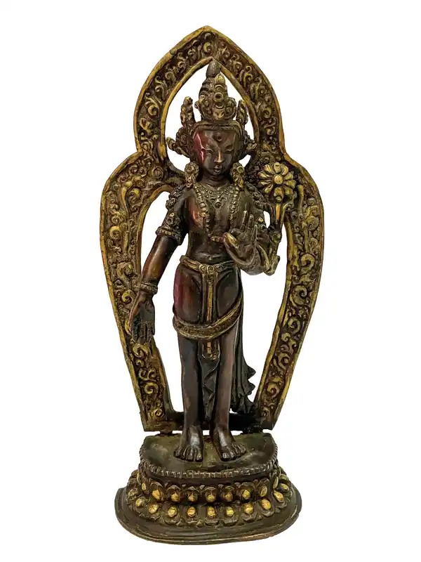 Statue bouddhiste de Tara Verte faite à la main