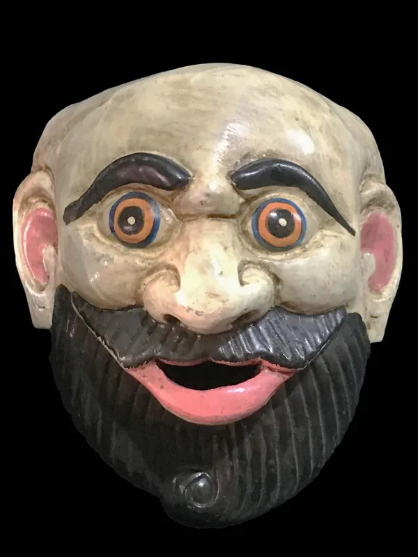 Masque en bois de Joker blanc