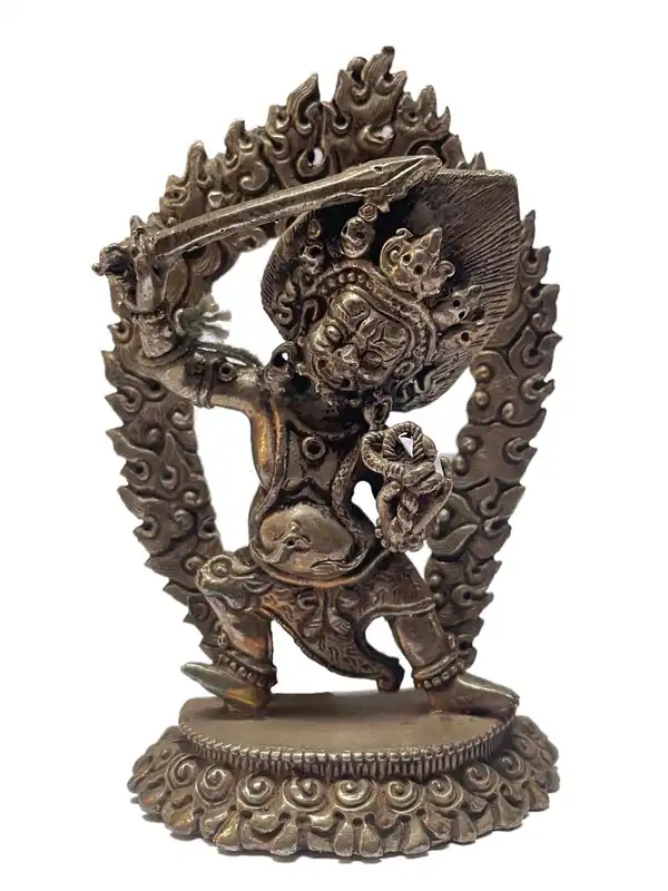 Statue tibétaine de Vajrapani – Argent sterling