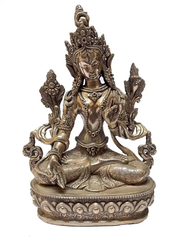 Statue de la Tara Blanche en argent sterling