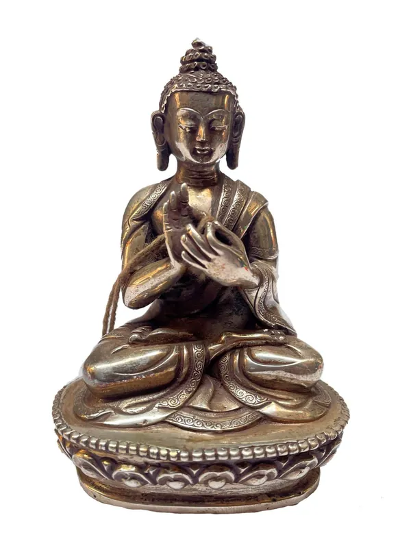 Statue en argent sterling de Bouddha Vairocana