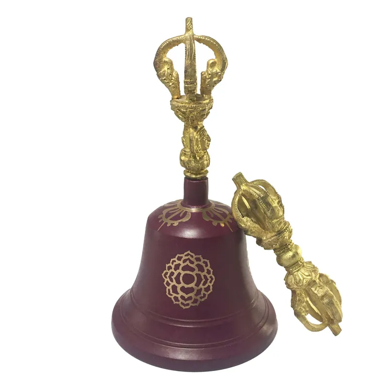 Cloche en bronze et dorje