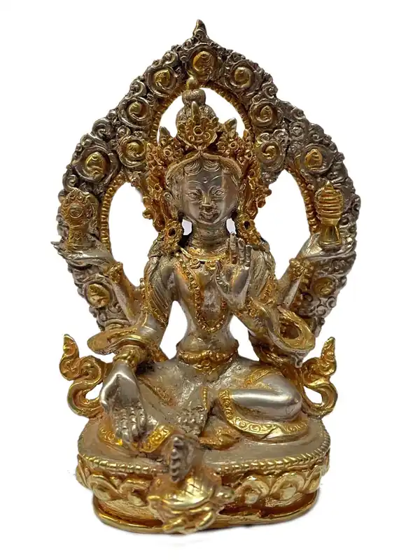 Statue en argent sterling de Lakshmi