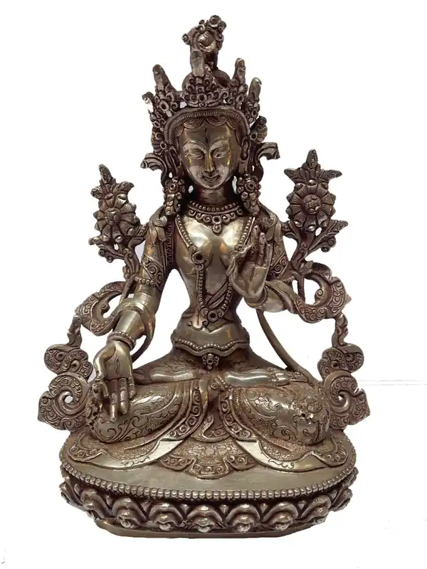 Statue de la déesse blanche Tara de 17 cm
