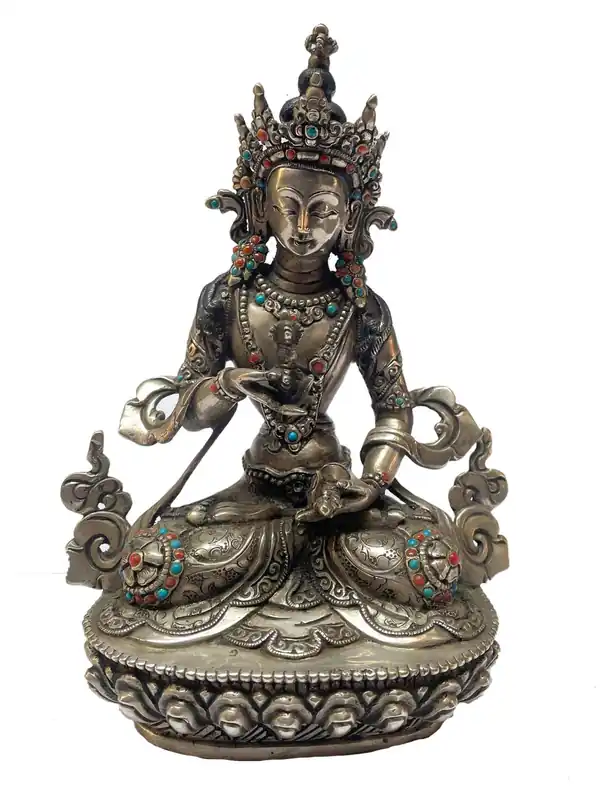 Statue tibétaine de Vajrasattva – Argent sterling